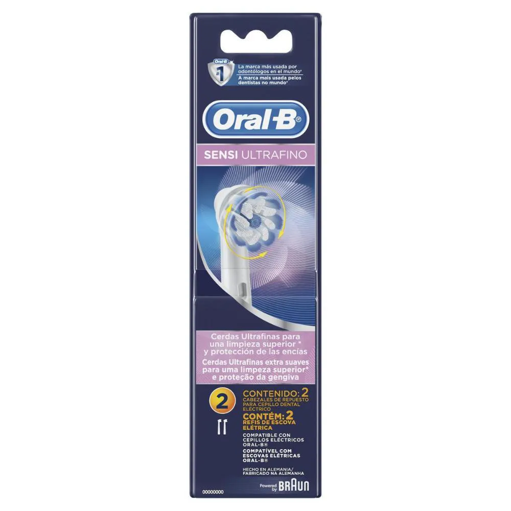 Refil Escova Elétrica Oral-B Sensi Ultrafino C/ 2 unidades