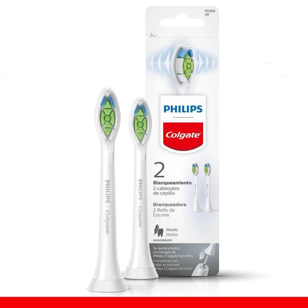 Refil para Escova Elétrica Philips Colgate Sonicpro Branqueadora com 2 unidades