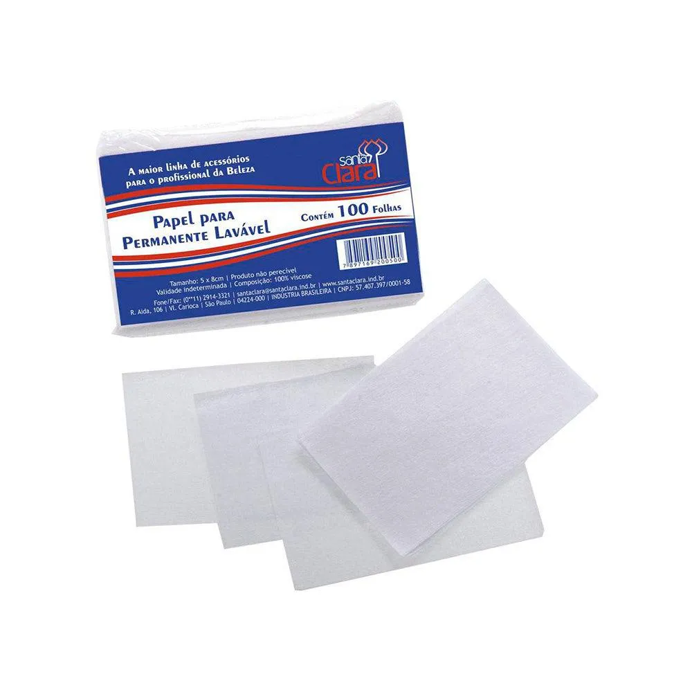 Papel para Permanente Santa Clara C/100un