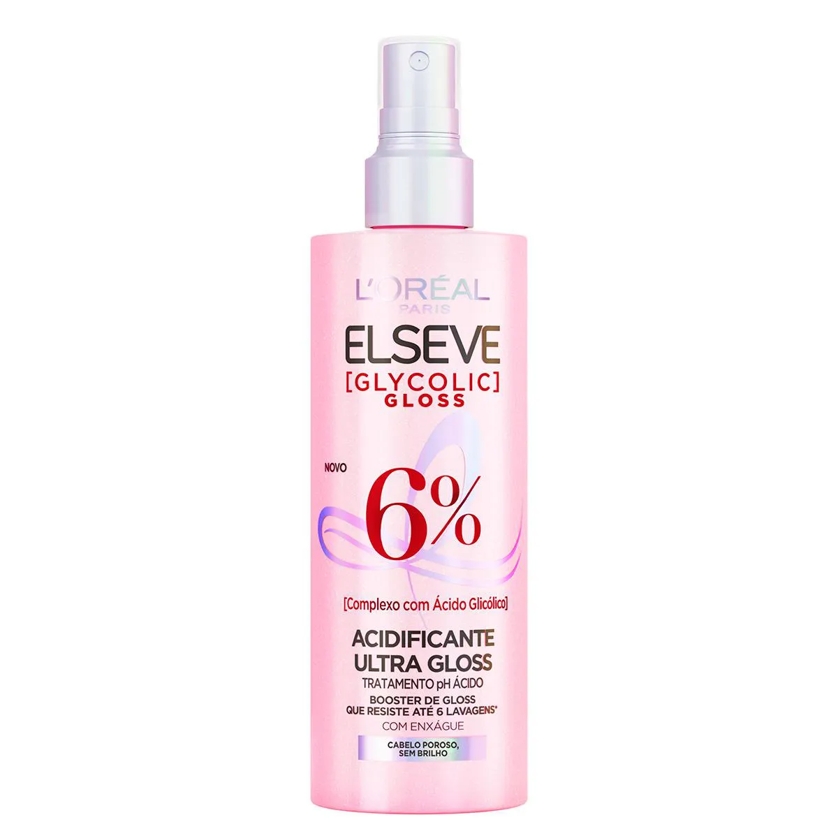 Spray Acidificante Elseve Glycolic Gloss Tratamento Antiporosidade com Ácido Glicólico 200ml