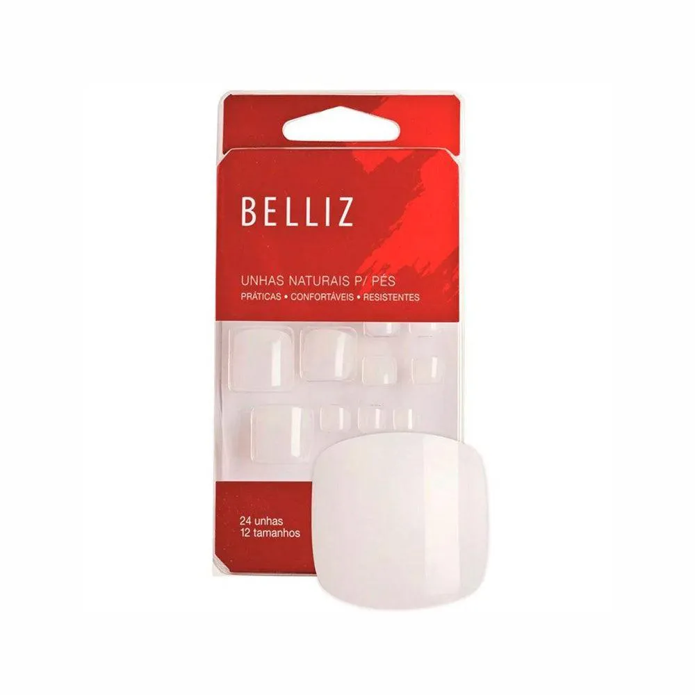 Unhas Postiças para Pés Belliz Naturais