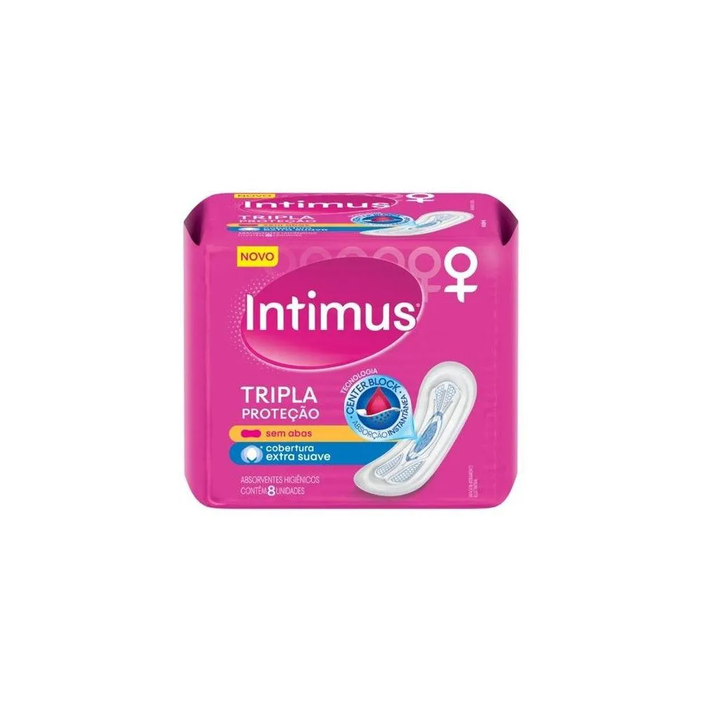 Absorvente Intimus sem Abas Tripla Proteção Suave C/8un