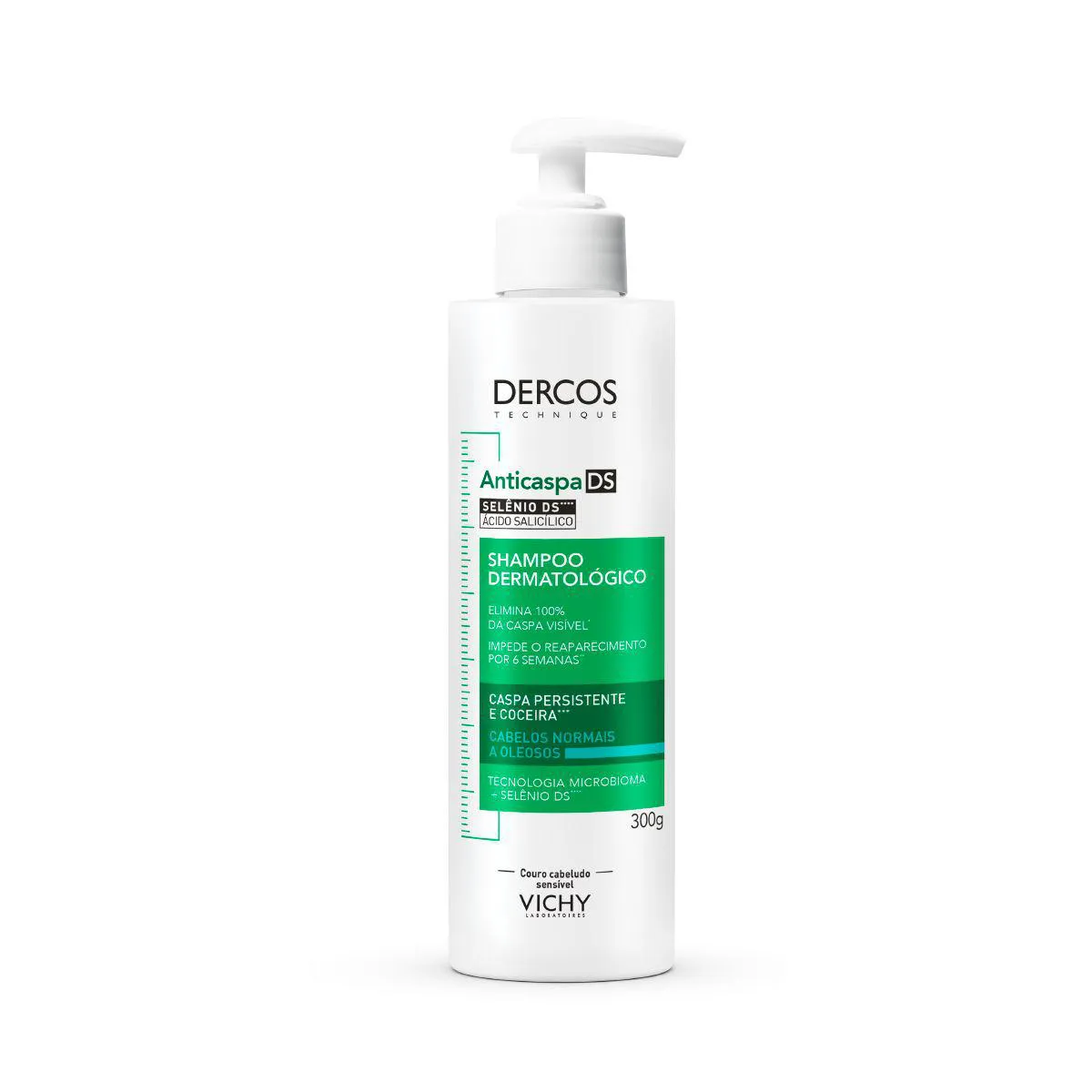 Shampoo Vichy Dercos Anticaspa DS Cabelos Normais e Oleosos Eliminação Total de Caspa 300g