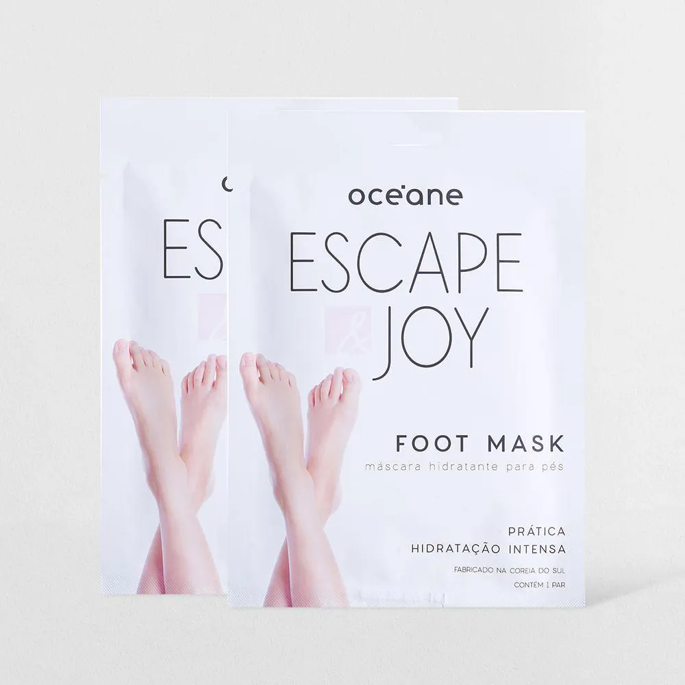 Kit Máscara Hidratante para Pés com Óleo de Coco - Foot Mask 1 Par (2 Produtos)