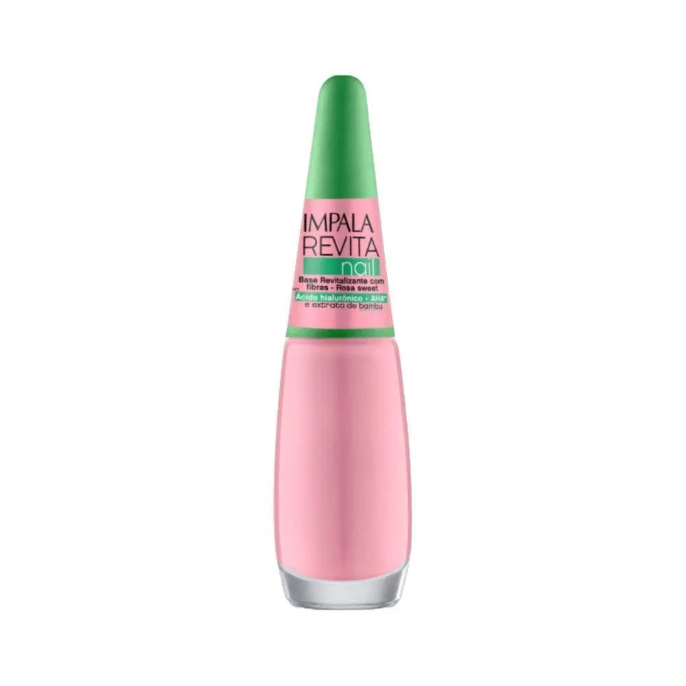 Base Impala Revita Nail Revitalizante com Fibras Rosa Sweet 7,5ml