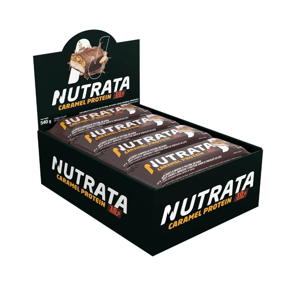 Barra Nutrata Protein Display C/ 12 Barras de 45g – Caramel