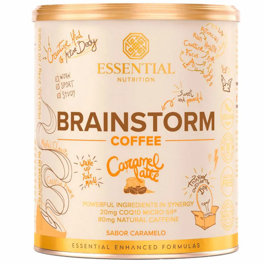 Brainstorm Coffee – Caramel Latte – 274g – Essential Nutrition