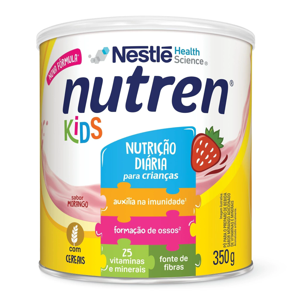Complemento Alimentar Nutren Kids Morango Lata 350G