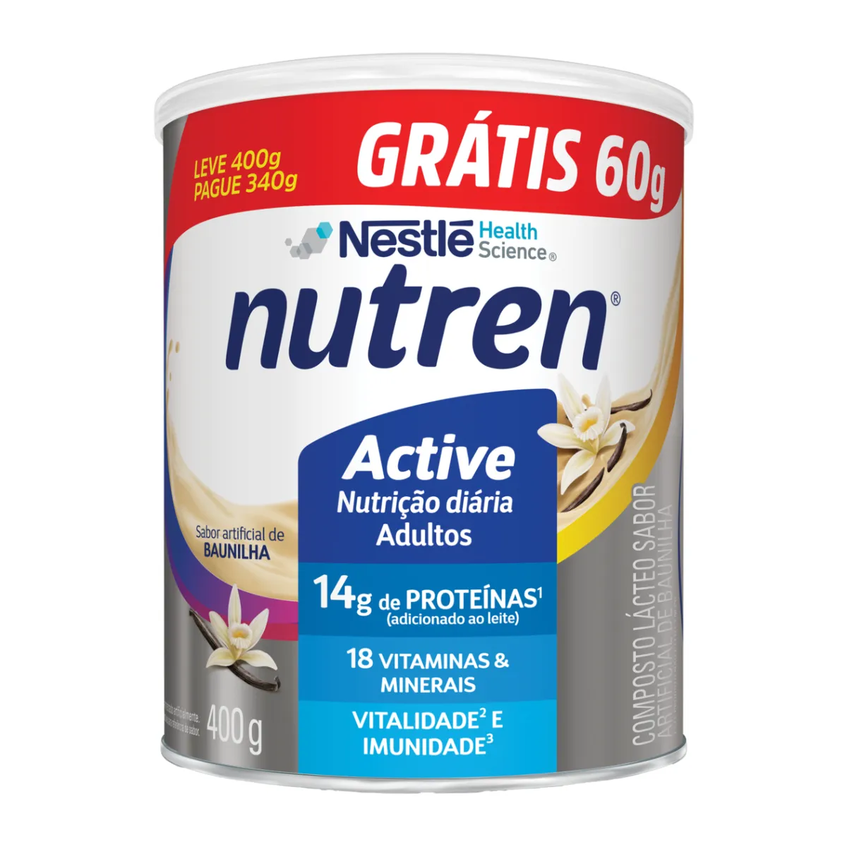 Composto Lácteo Nestlé Nutren Active Baunilha 400g