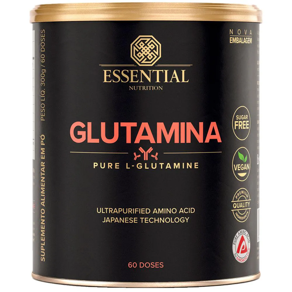 Glutamina 100% Pura – Lata 300g – Essential Nutrition