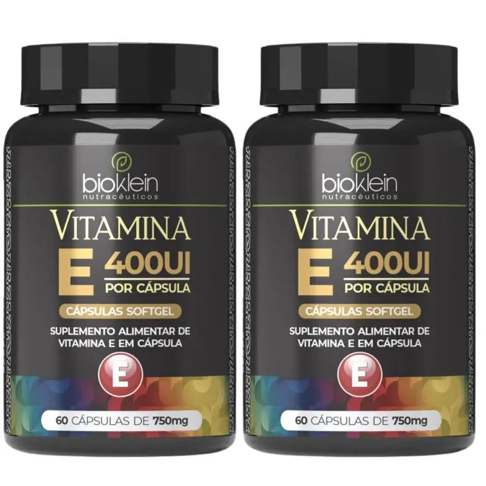 Kit 2x Vitamina e 400ui 60 cápsulas – Bioklein