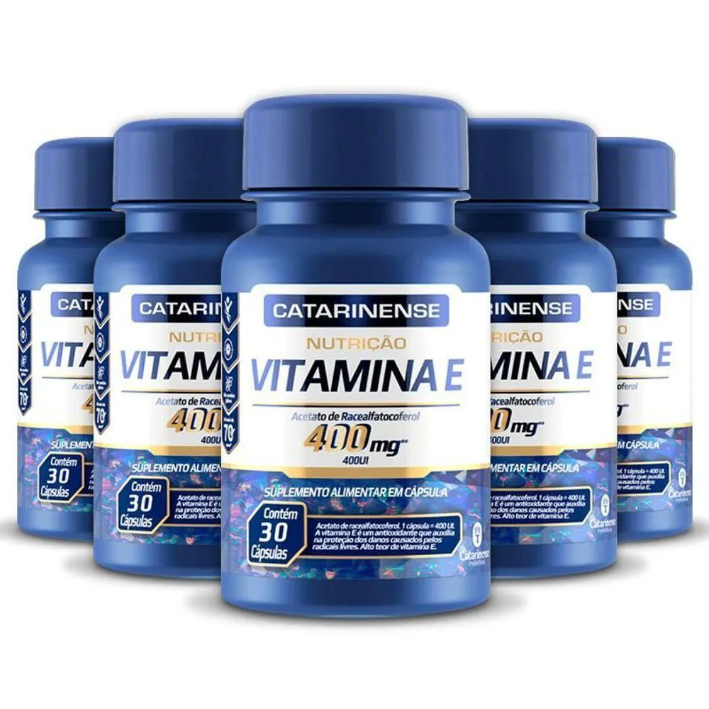 Kit 5 Vitamina e 400mg Catarinense 30 cápsulas