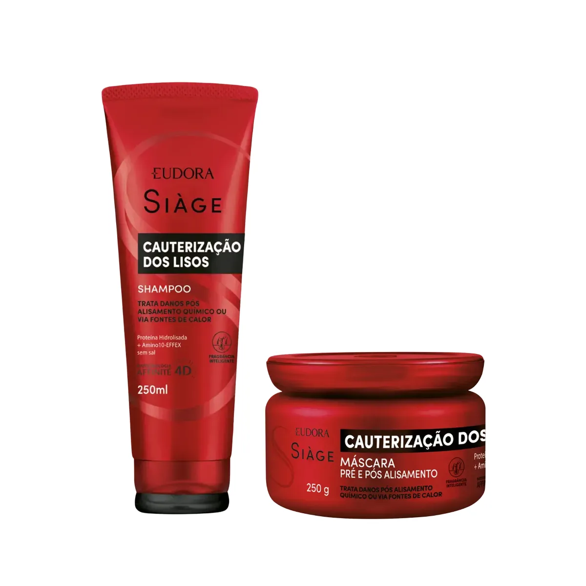 Kit Eudora Siàge Cauterização dos Lisos Shampoo 250ml + Máscara 250g
