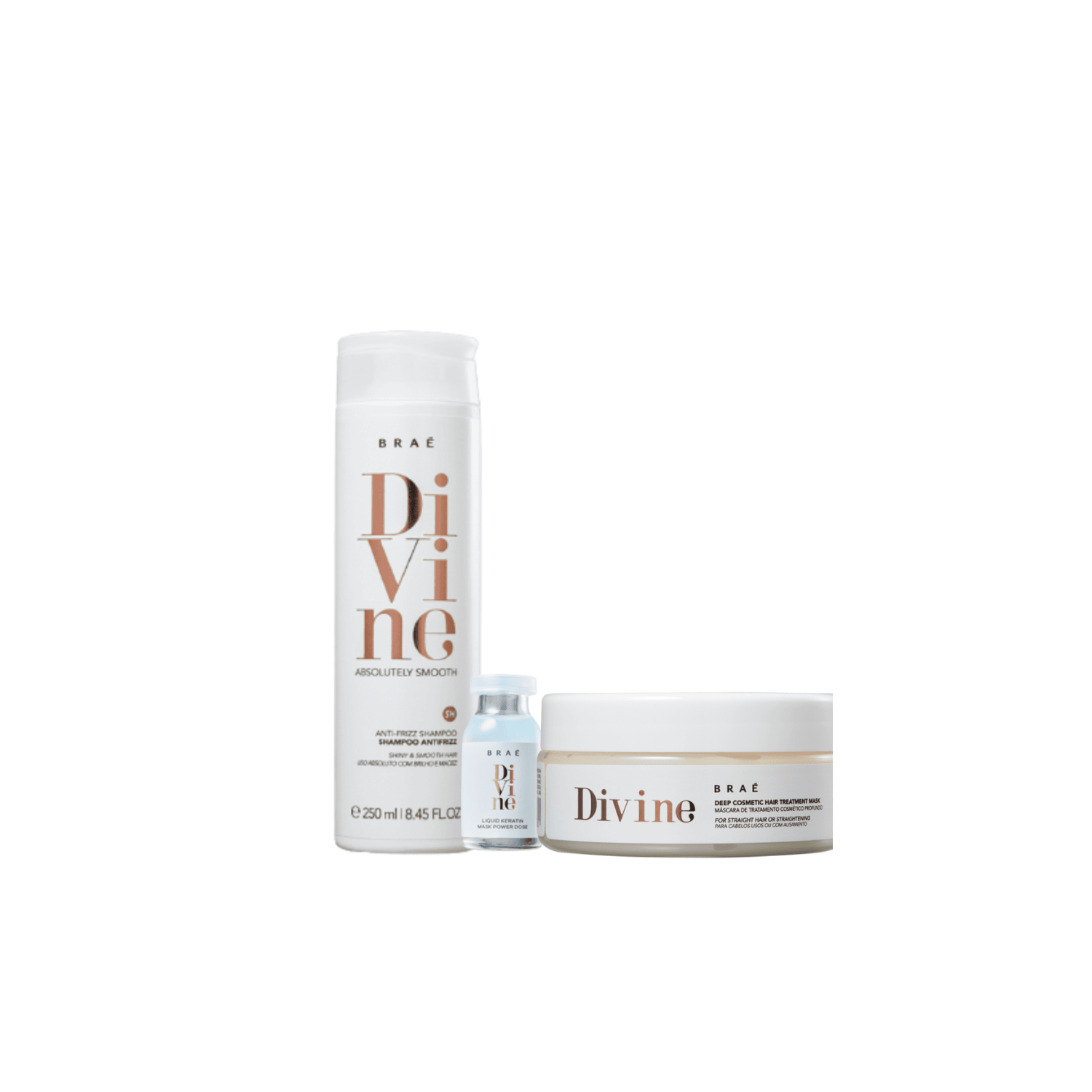 Kit Shampoo, Máscara e Ampola Divine – Braé