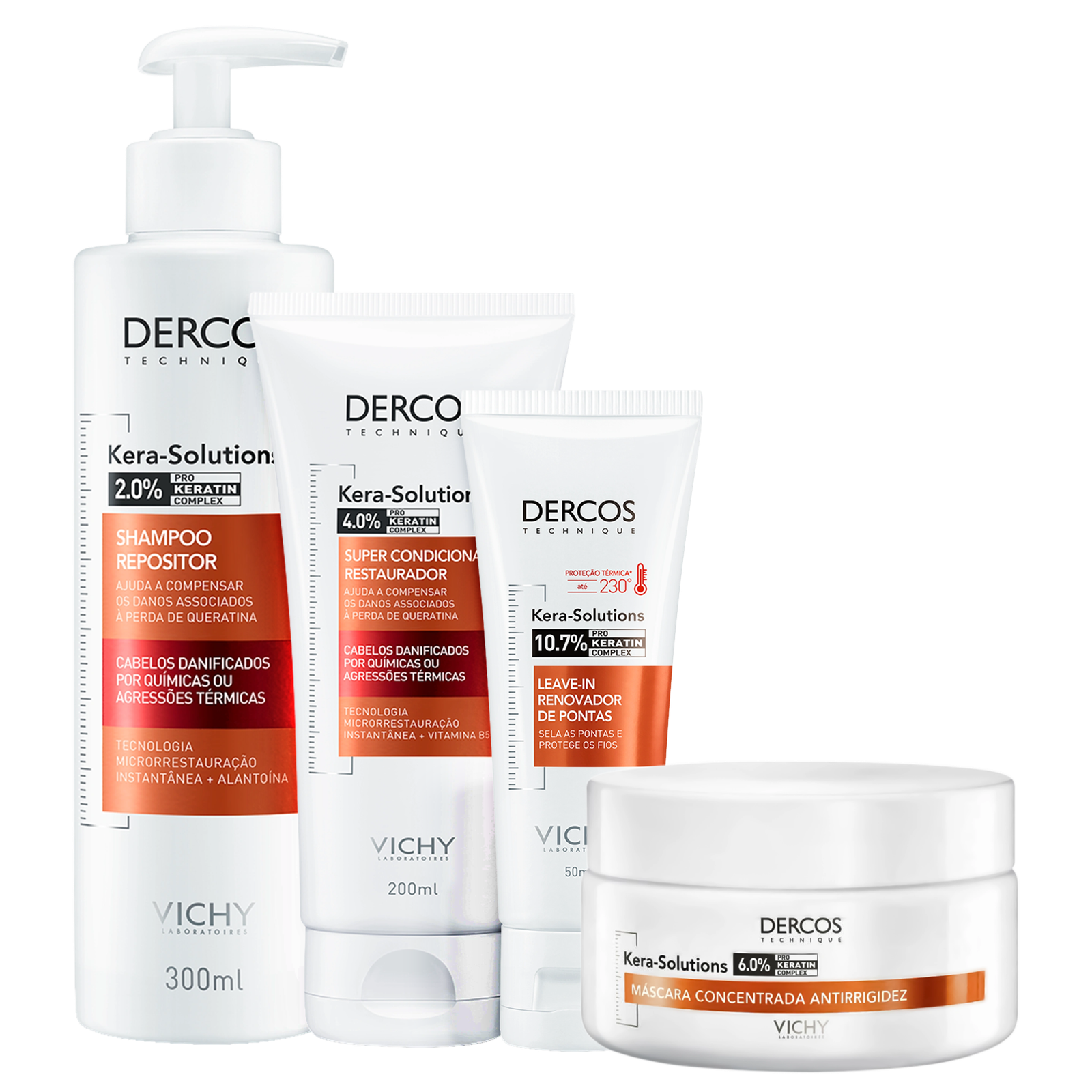 Kit Vichy Dercos Kera-Solutions Complete (4 Produtos)