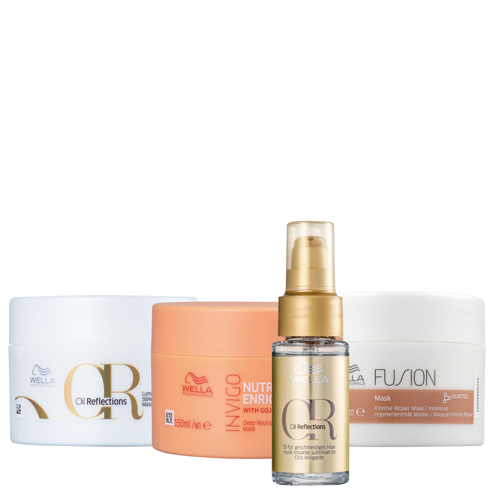 Kit Wella Professionals Cronograma Capilar + Oil Reflections (4 Produtos)