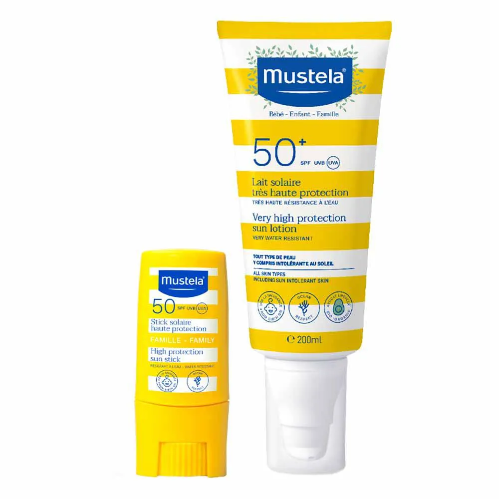 Mustela Solaire Haute Protection Kit – Protetor Solar Fps50 + Protetor Solar Infantil Fps50+