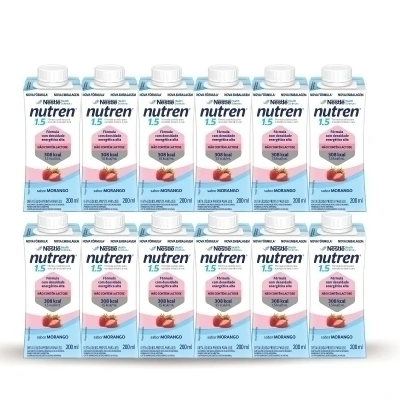 Nutrição Enteral E Oral Nutren 1.5 Morango 200Ml 12 Unidades