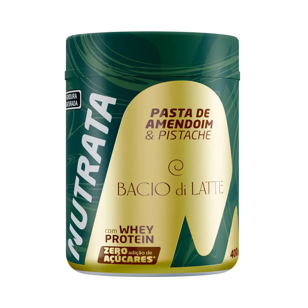 Pasta de Amendoim com Whey 400g – Pistache Baccio Di Latte – Nutrata