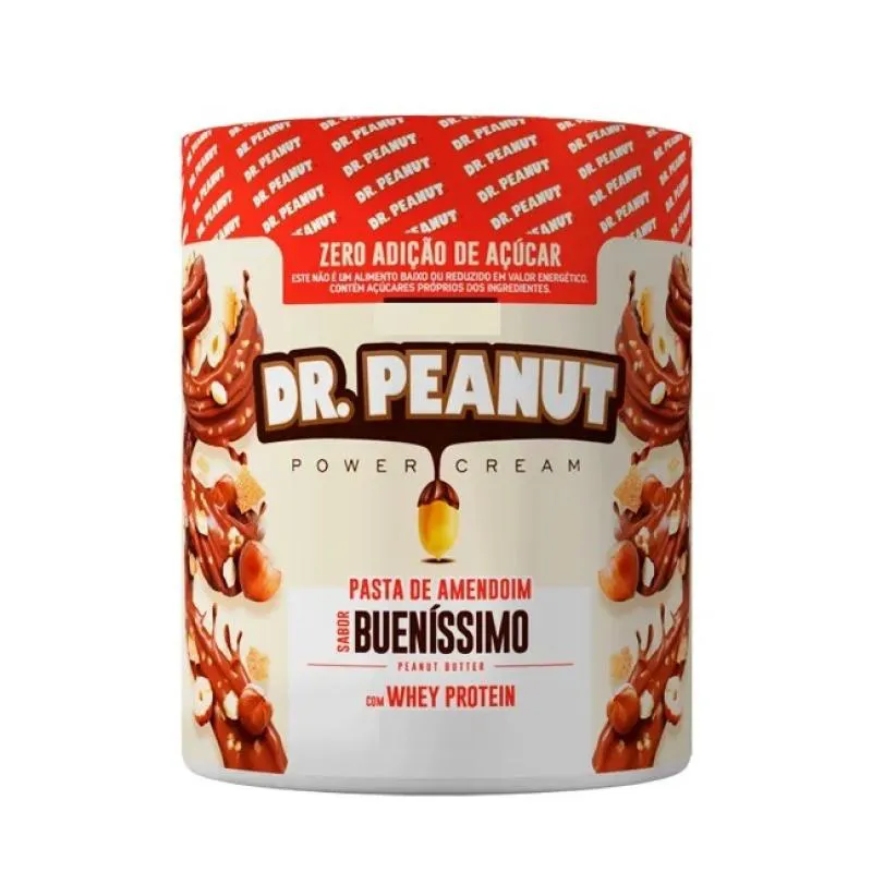Pasta de Amendoim Whey Protein Dr. Peanut 600g Bueníssimo