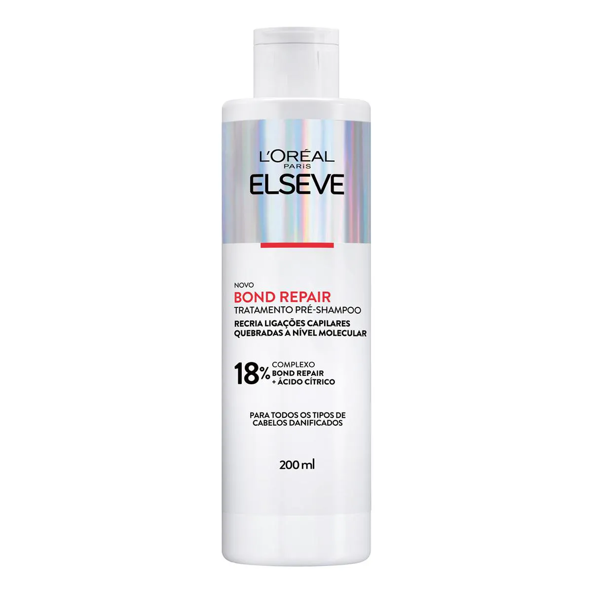 Pré-Shampoo Elseve Bond Repair Tratamento para Cabelos Danificados Reparação Molecular com 18% de Ácido Cítrico 200ml